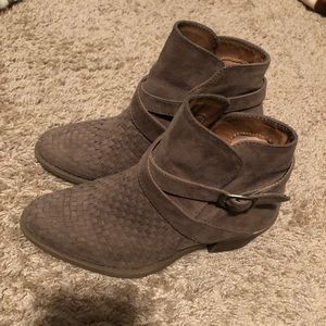 Taupe booties - only worn a few times